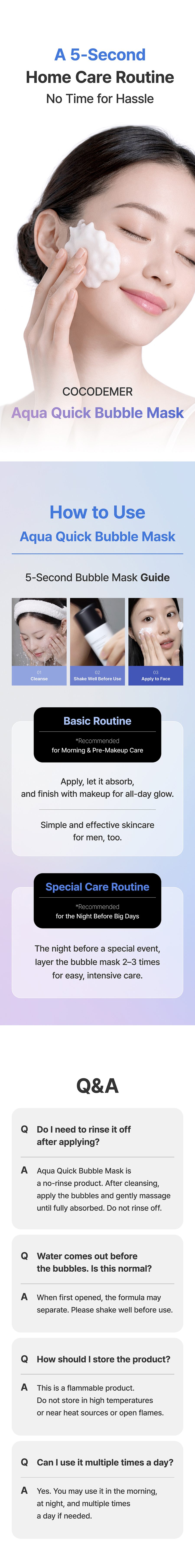 COCODEMER Aqua Quick Bubble Mask — تفاصيل 22