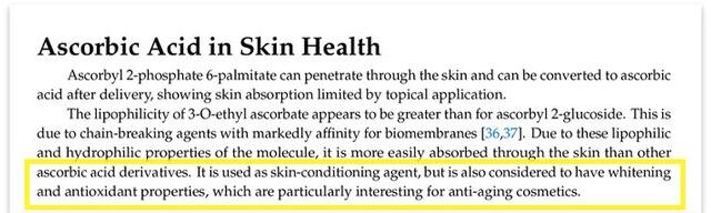 Ascorbic Acid in Skin Health (Ravetti, 2019) — ข้อความบางส่วนจากเอกสาร